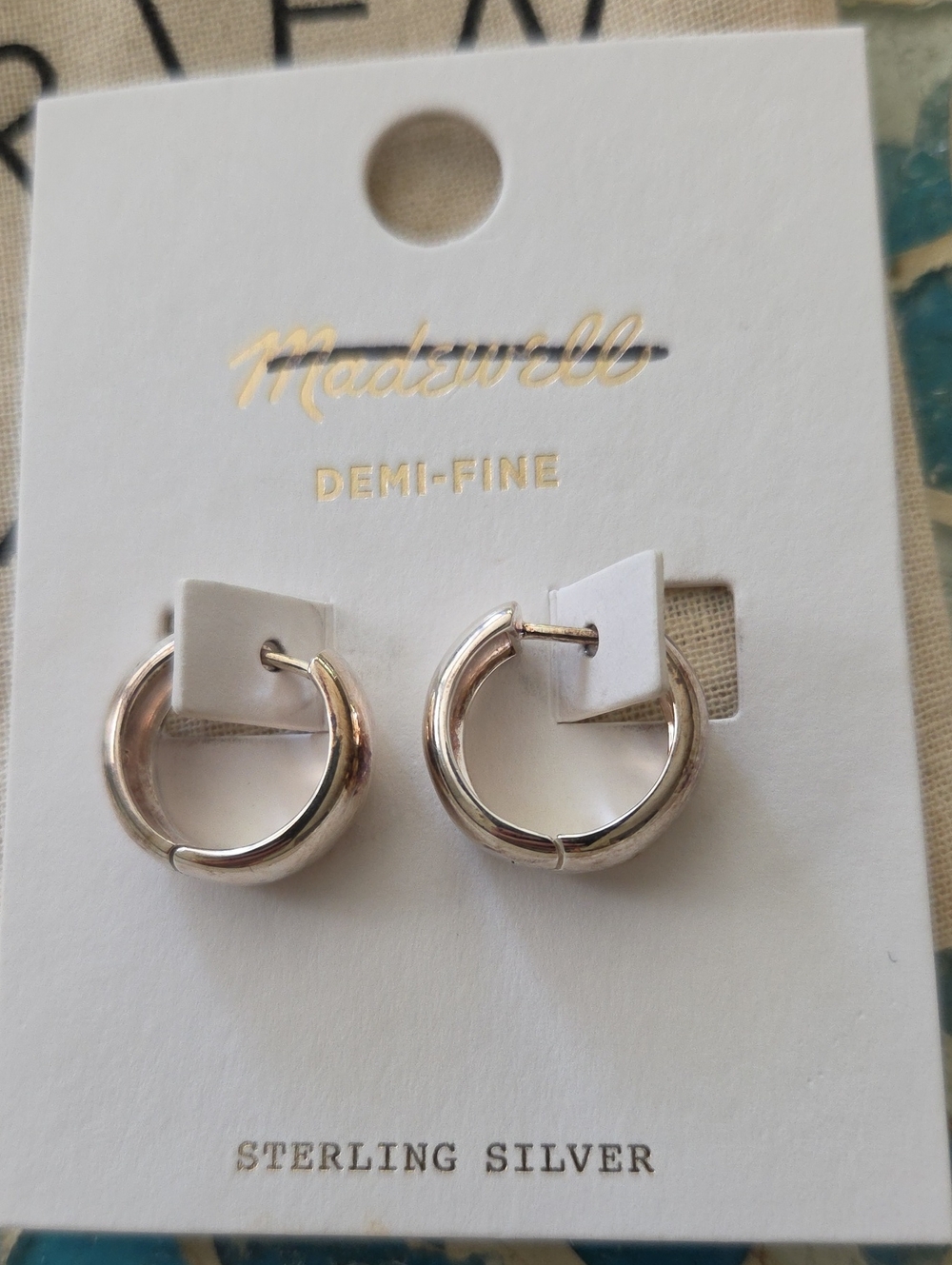 Madewell Demi-Fine Chunky Small Hoop Earrings